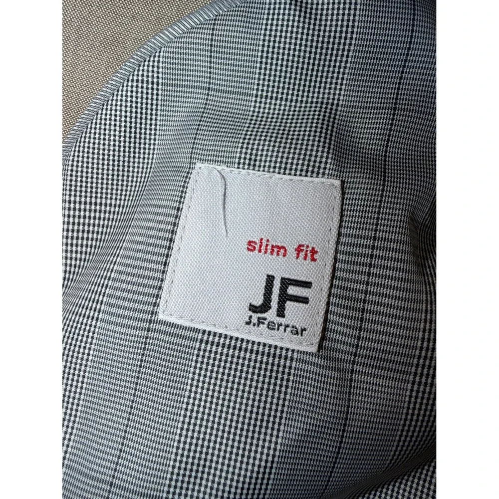 J.Ferrar Mens Slim Fit Suit Tan Beige 2 Button Blazer Pants Set 42L 553-0150